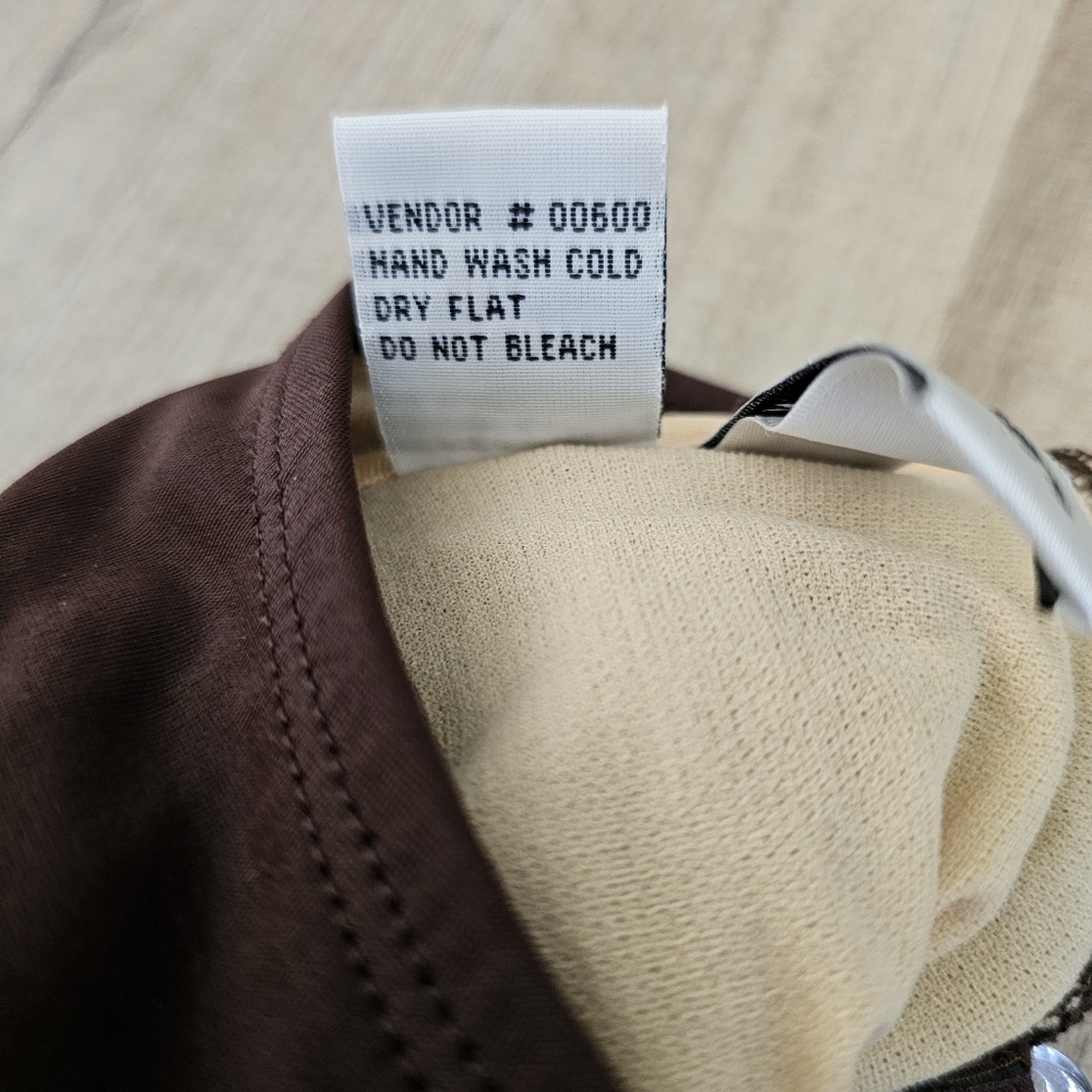 Womens Newport News One Piece Brown Halter Swimsuit Size 10 New Tags - Picture 7 of 7